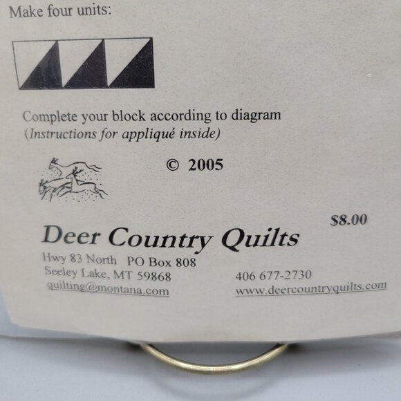 Bearly There Souvenir Block Kit Deer Country Quilts Applique Partly Finished - Picture 4 of 5